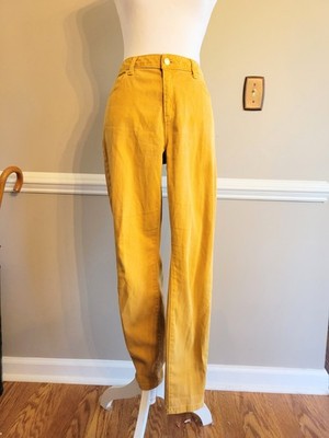 Michael Kors Women's Yellow Denim Stretch Pants Size 10