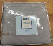 Nestl California king deep pocket NEW Sheet Set Light Gray