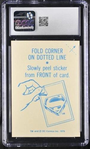 1978 Topps Superman The Movie Series 1 Foil Sticker Insignia CGC 5.5 EX+ - Image 2 of 2