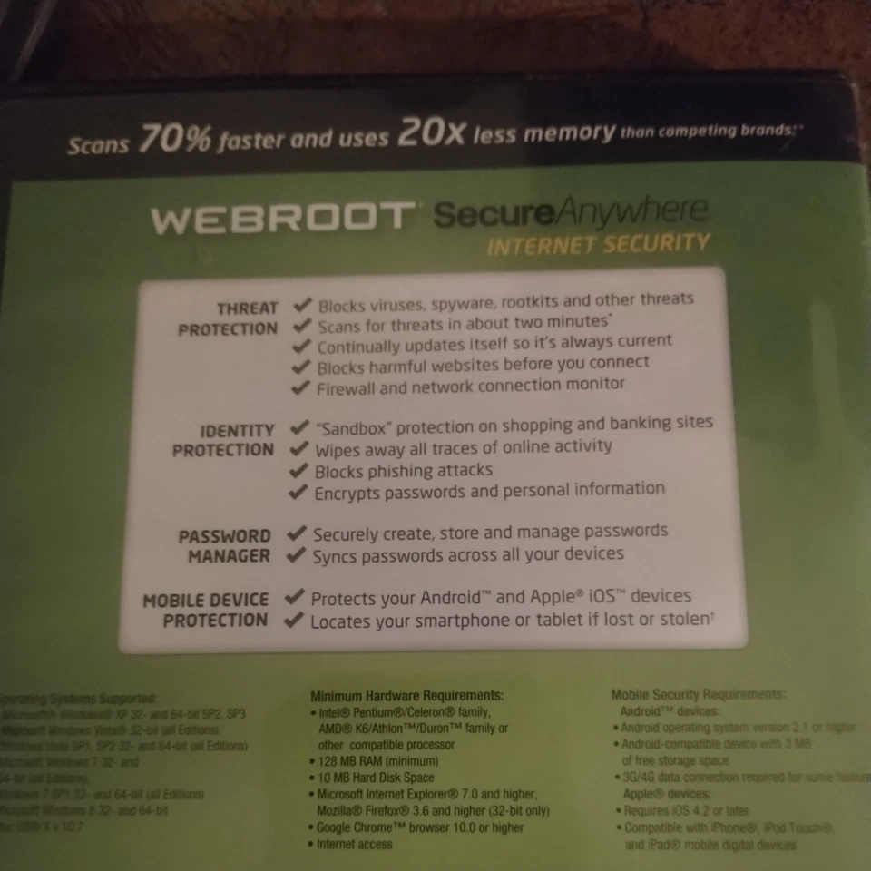 Webroot Software Secure Anywhere Internet Security Plus 2013 for PC, Mac - Image 3 of 4