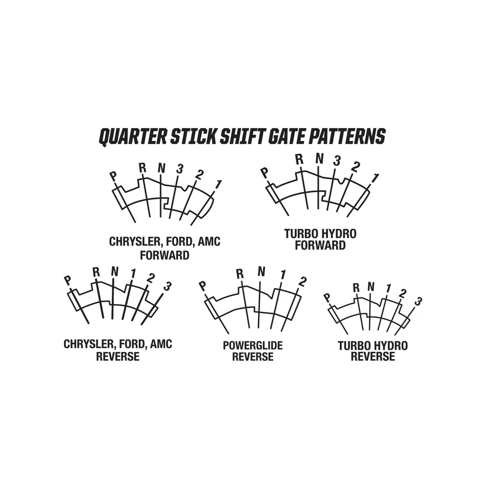 Palanca de cambios automática Hurst 3162014 PistolGrip Quarter Stick para Chrysler/Ford/AMC Foto 2 de 3
