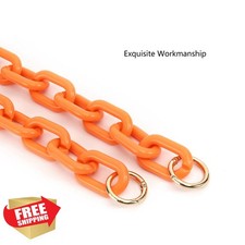Yichain Chunky Acrylic Purse Strap Bag Chain Handle Replacement Orange