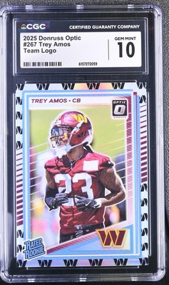 2025 Donruss Optic Trey Amos #267 Team Logo CGC 10