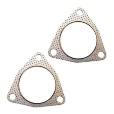 2PCS Exhaust Gaskets, 3" 3-Bolt Stainless Steel Exhaust Flange Gasket, High