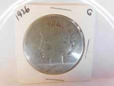 1926  Silver Peace Dollar-Good Circulated Condition
