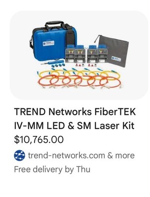 Trend Networks FiberTEK IV Fiber Certification Adapter Kit MM & SM