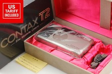 Almost Unused in Box Contax T2 Titan Silver Point Shoot Film Camera JAPAN
