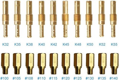 20 Pcs Carburetor Jets Kit for Keihin OKO KOSO PE PWK Carb Main Jet Kit and S...