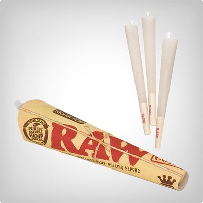 RAW Classic Cones King Size 109mm 3er - Schnell befüllbar, ungebleicht, mit Tips