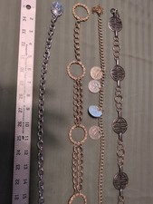 VINTAGE 1970's FEMALE 4 LINK CHAIN HIP BELT 34-36"