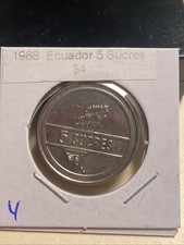 1988 Ecuador 5 Sucres BU Free Shipping