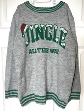 Kids Christmas Sweater Holiday Sweater Ugly Sweater Gray/Green Girls Boys Size 8