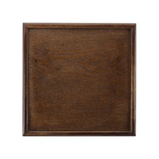 9.5x9.5 Inch Wooden Serving Tray Square Decorative Platter, Brown