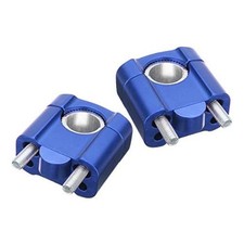 Handlebar Bar Risers Motorcycle Bar Clamps 7/8" to 1 1/8" Fat Bar For Blue