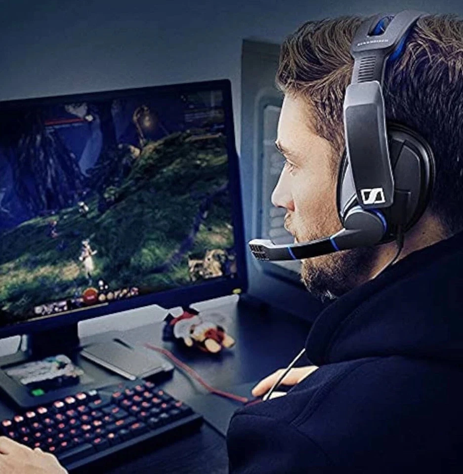 OEM ИГРОВАЯ ГАРНИТУРА SENNHEISER GSP 300 С ШУМОПОДАВЛЯЮЩИМ МИКРОФОНОМ, ОТКИДНАЯ - Изображение 2 из 4