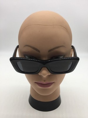 PRADA SPR13Z 1AB-5S0 Cat Eye Black Sunglasses 50-21-140 Dark Grey