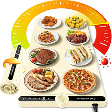 Warming Mat for Food Extra Large, Silicone Heating Mat for Food, 15"X31.6" Folda