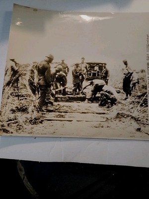 WW2 Philippines 1944 Army Engineers Repair Railroad After  Invasion  of Mindoro
