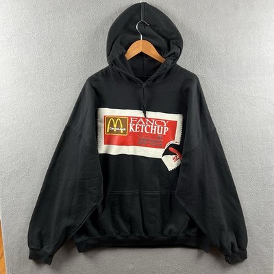 Cactus Jack Hoodie Mens XXL Black Mcdonalds Ketchup Fancy Travis Scott Meal 2XL