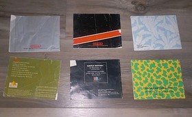 Lot Of 6 NES Game Manuals (Metroid, Mario/Duck Hunt, Dig Dug 2)