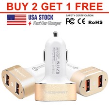 Fast 2 Port Car Charger For Samsung Galaxy S25 S24 S23 S22 S21 Ultra FE Phones