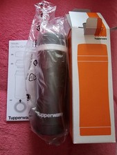 Tupperware Thermo Becher Hot And Go Metallic Grau glitzer Teeeinsatz  430 Ml