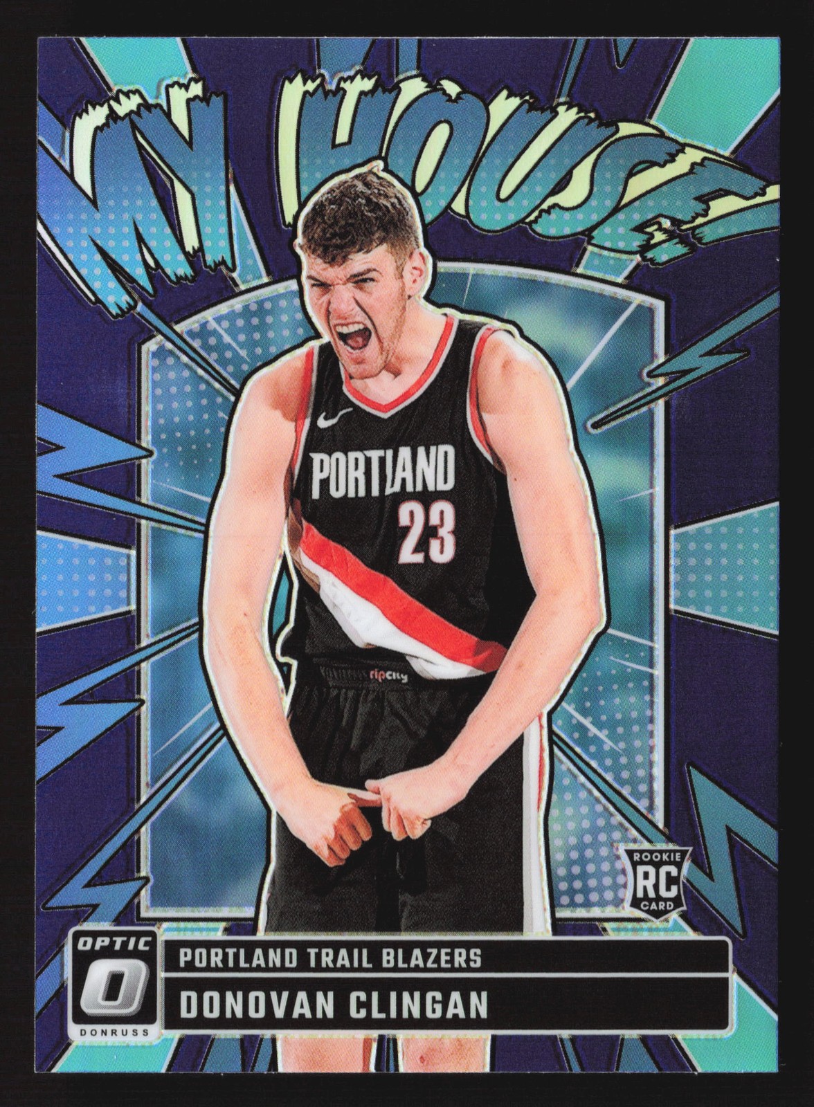 2024-25 Donruss Optic #1 Donovan Clingan My House Portland Trail Blazers
