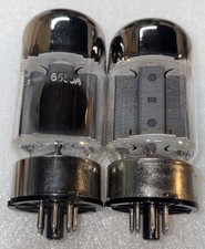Matched Pair GE 6550A Power Vacuum Tubes Amplitrex Tested Good