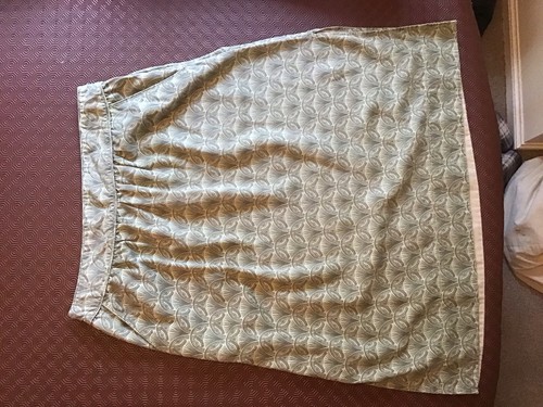 White Stuff Olive Green Skirt Elasticated Waist, Side Splits, Pockets, Size 18 - Picture 3 of 8