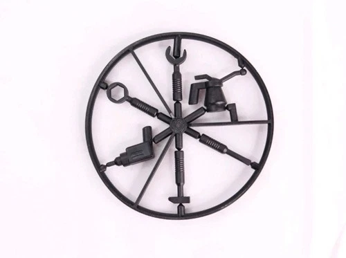 Lego  6246 Black Minifigure, Utensil Tool Wheel, 6 on Sprue NEW