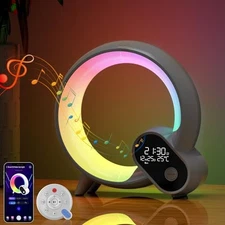 Smart Night Light for Kids,Wake Up Light Sunrise Alarm Clock,Ambient Light & 