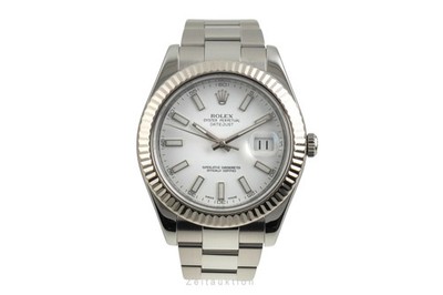 Rolex Datejust 41 White Dial Oyster Stahl / Gold Automatik Herrenuhr Ref. 116334