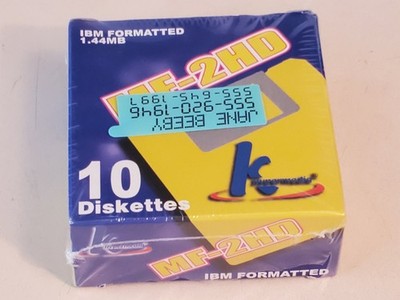 KHYPERMEDIA MF-2HD. 10 diskettes. 1.44 Floppy Discs, IBM Formatted. NEW SEALED