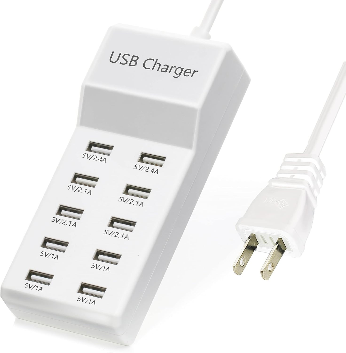 USB Charging Station,5V 10A(50W) USB Charging Station with 10-Port Compatible...-image