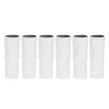6pcs 3 Inch Iron Candle Shape Covers Sleeves for E14 Chandelier White