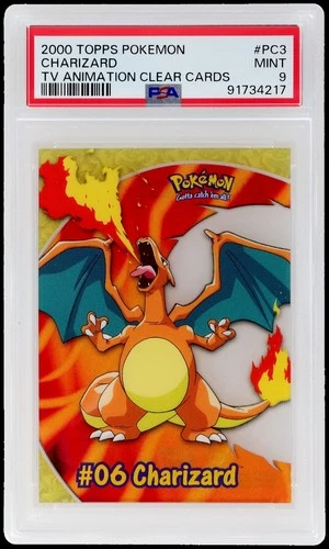 2000 Topps Pokemon Charizard #PC3 PSA 9 Tv Animation Clear Card Mint