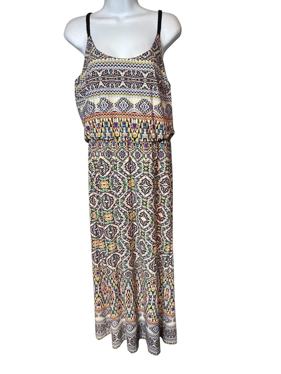 chinese dress ladies Emma & Michele V-Neck Sleeveless Tie Waist High-Low Hem Zipper Back Solid  Maxi Scuba Dress