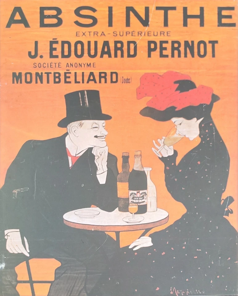 Absinthe AD Advertisement J Edouard Pernot Wooden Wall Sign, Preowned Condition. - Image 2 of 4