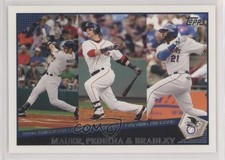 2009 Topps League Leaders Dustin Pedroia Joe Mauer Milton Bradley #43 HOF 1n0
