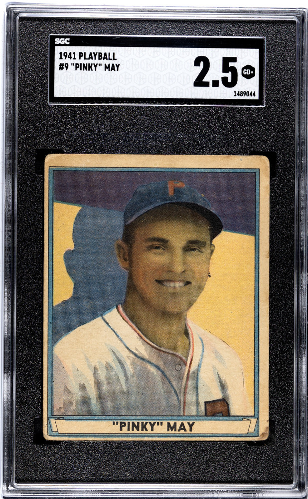 1941 Playball Pinky May #9 Philadelphia Phillies SGC 2.5 (A-5)