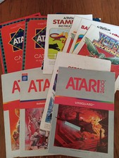 Vintage Lot of Atari Game Booklet Instruction Manuals Catalog 1980s