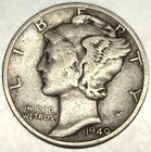 1940-P Mercury Dime 10c Circulated Condition 90% Silver US Coin - 3999
