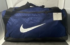 Nike Brasilia Training Duffel Bag Medium GFX Gym Bag Blue Black BA5481-429 RARE