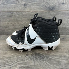 Nike Kids Mike Trout 7 Keystone Black & White Strap Baseball Cleats Size 2Y