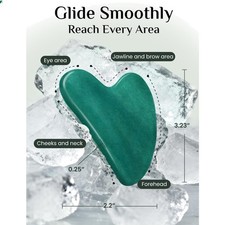 Gua Sha Facial Tools: Jade Stone Guasha Tool for Face Acupuncture Therapy, Fa...