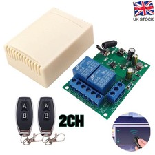 2CH 10A Universal Electric Door 433Mhz RF Wireless Remote Control Relay Receiver