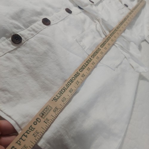 NEW! Cato est. 1946 Shirt Dress Linen White Lined Short Sleeve Button Down - Picture 9 of 9