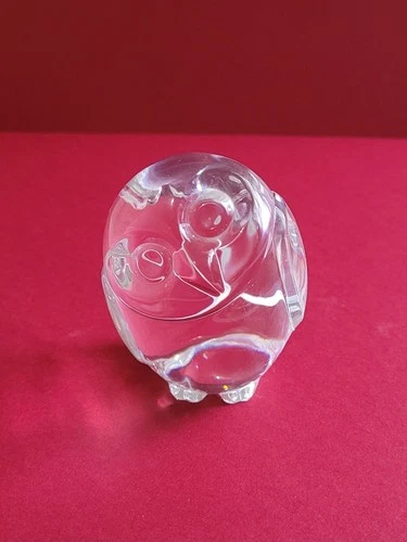 Vintage Steuben Crystal Owl Designed Hand Cooler - No Original Box