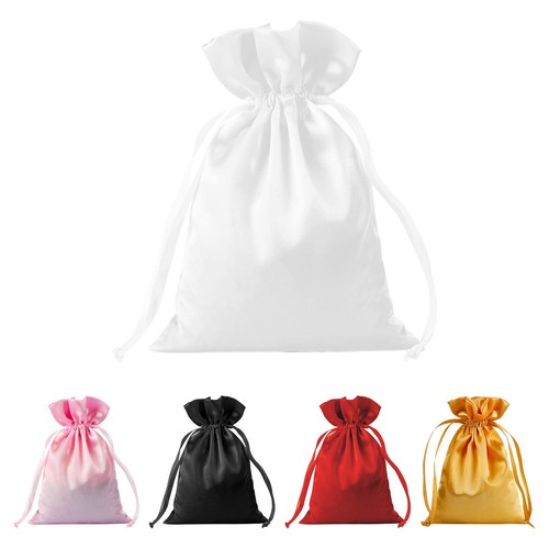 30pcs Satin Gift Bags White Drawstring Bag,Gift Pouches For Christmas,Wedding...