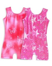 Gymnastics Leotards for Girls 2 5-6 Years 2pcs Pink Butterfly   Pink Star